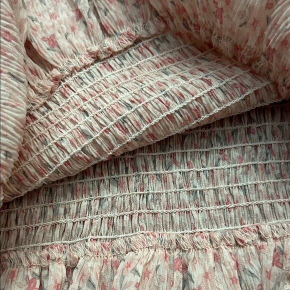 Mable Daphne Smocking Detailed Long Dress in Pink, Size Small, New With Tags - Picture 13 of 16